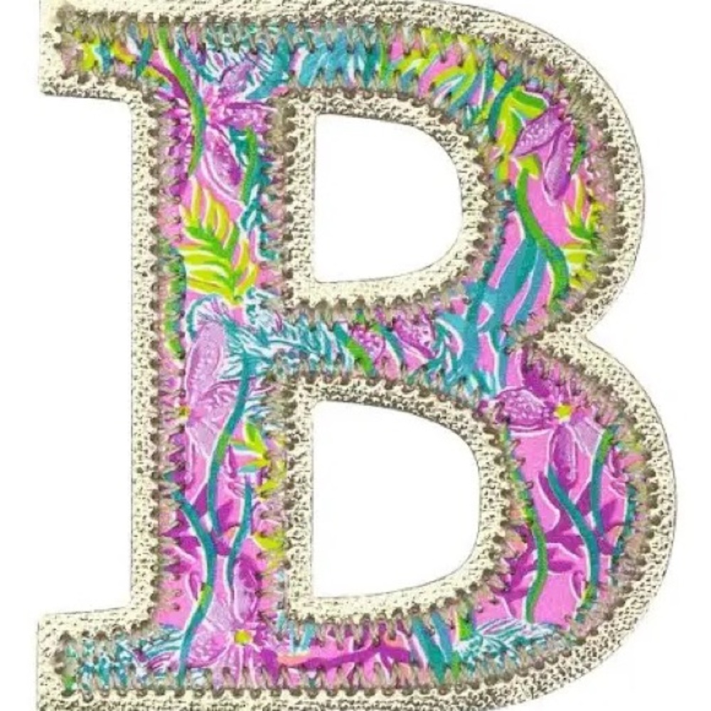 LILLY PULITZER MONOGRAM STICKER B PARTY ALL THE TIDE